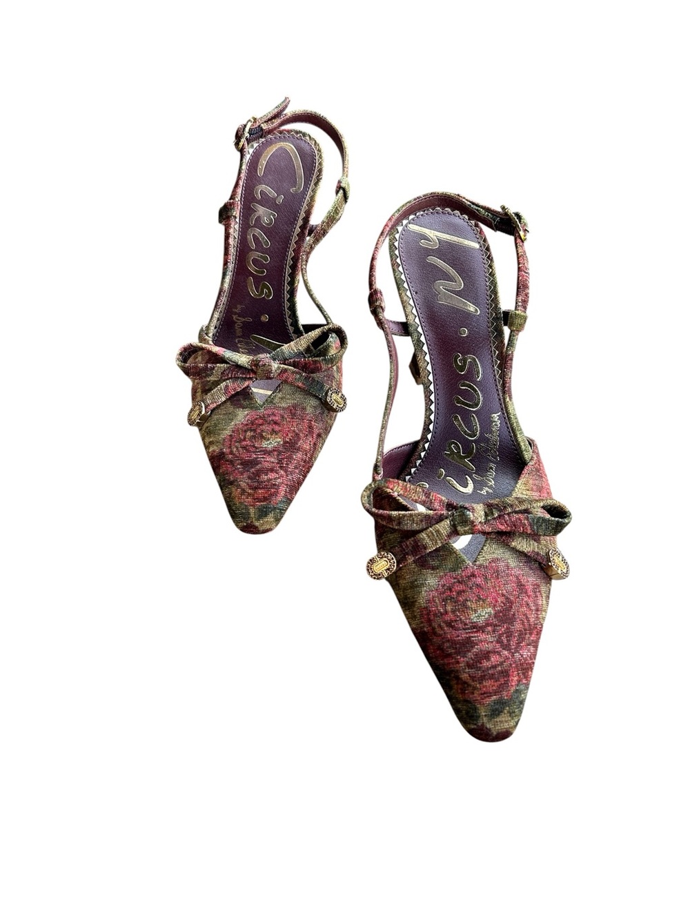Sam Edelman Monica floral tapestry Slingback Heels - Picture 6 of 13